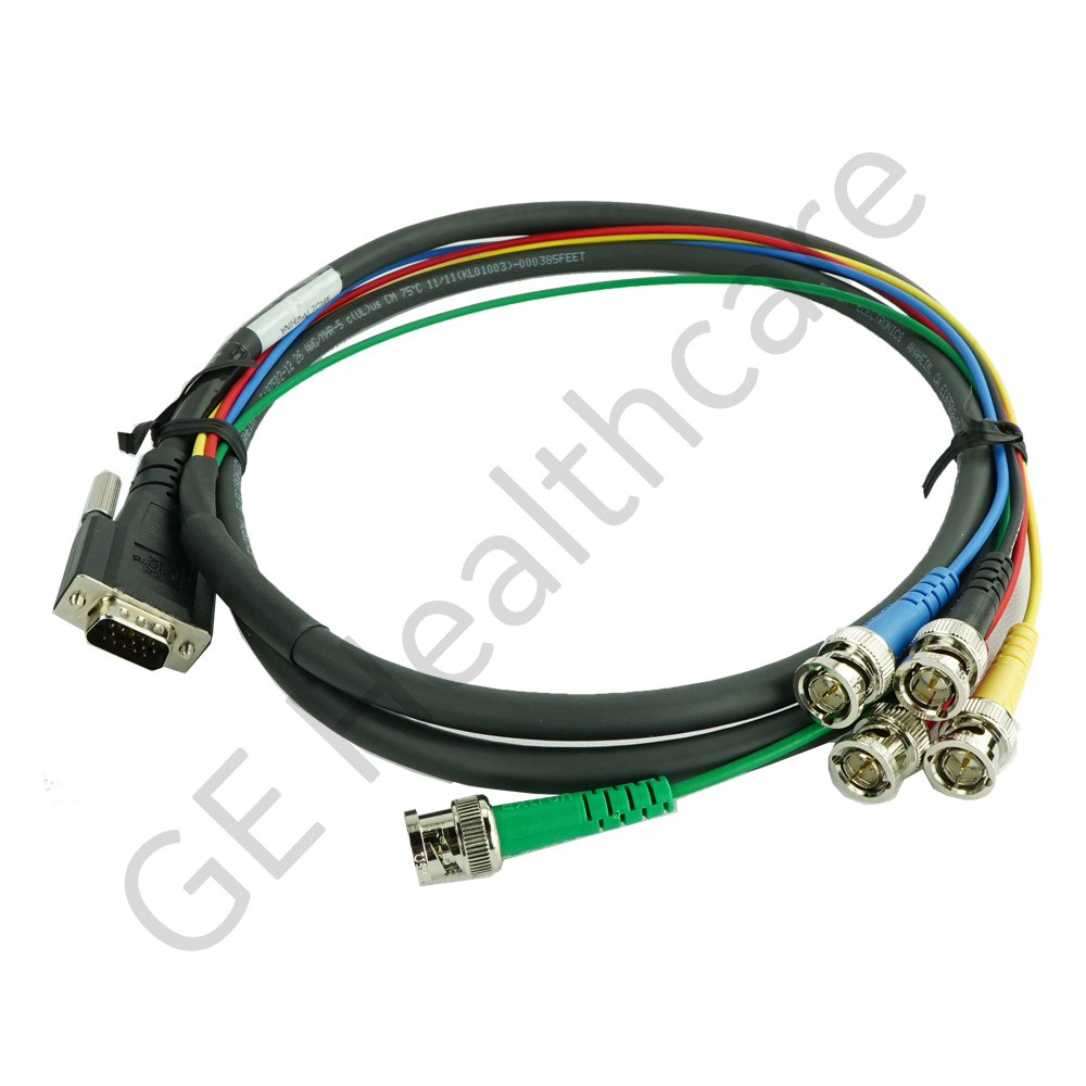 5 BNC Connector Male to High Definition 15 Male 6 Feet 5 BNC Connector Male to High Definition 15 Male 6 Feet