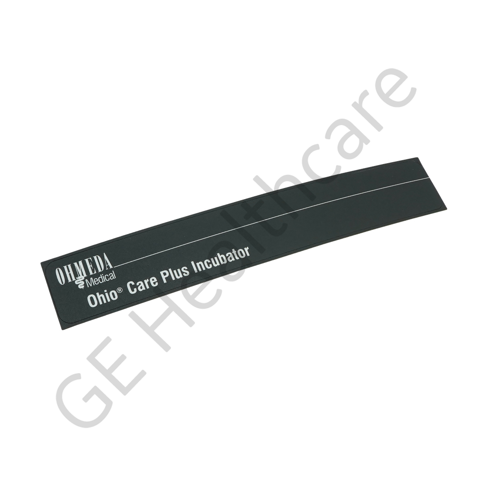 Label for Datex Ohmeda Care Plus Incubator Label for Datex Ohmeda Care Plus Incubator